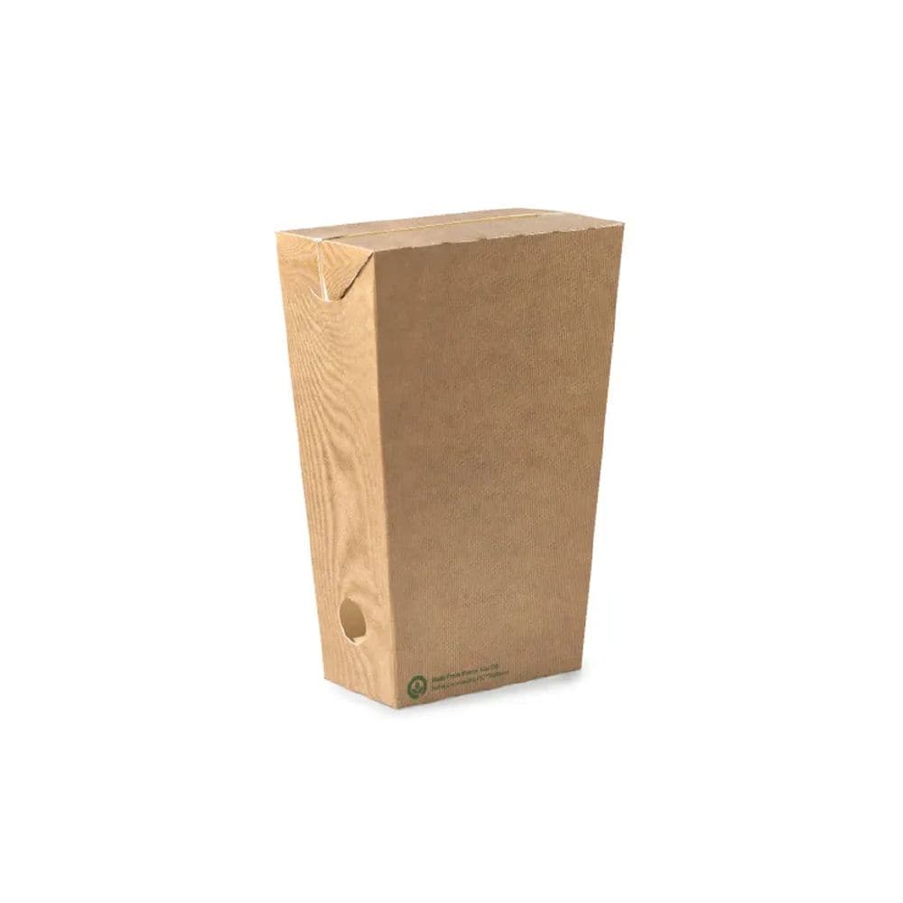 Takeaway Enclosed Unlined Chip Box Large BioBoard Kraft