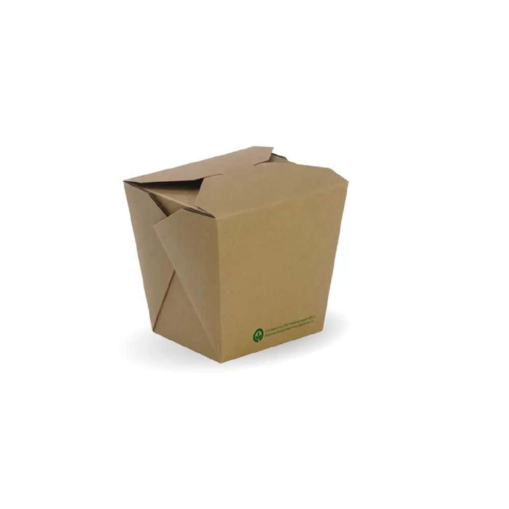 Takeaway Noodle Box 780ml (26oz) BioBoard Kraft