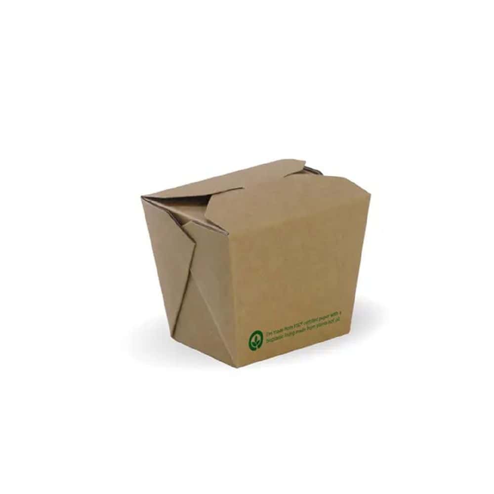Takeaway Noodle Box 240ml (8oz) BioBoard Kraft