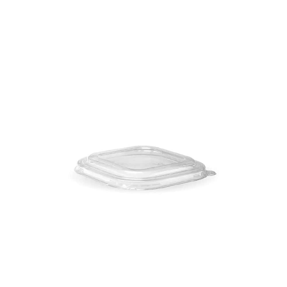 PLA Lid Suits 750ml-1400ml BioBoard Takeaway Square Paper Food Container - Clear