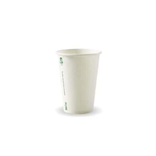 Single Wall Takeaway Coffee Cup 320ml / 10oz (80mm) BioCup White