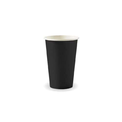 Single Wall Takeaway Coffee Cup 350ml / 12oz (80mm) BioCup Black