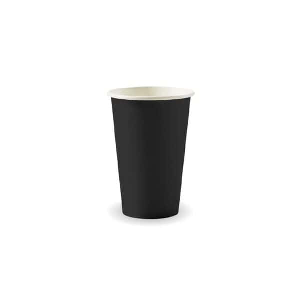 BIOBC1280B Single Wall Takeaway Coffee Cup 350ml / 12oz (80mm) BioCup Black