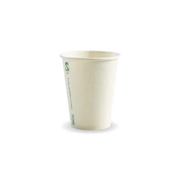 BIOBC12WSA Single Wall Takeaway Coffee Cup 390ml / 12oz (90mm) BioCup White