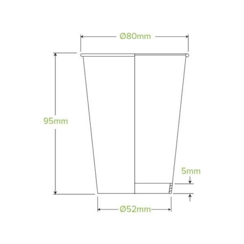 Christmas Series Single Wall BioCup Takeaway Coffee Cup 280ml / 8oz (80mm)