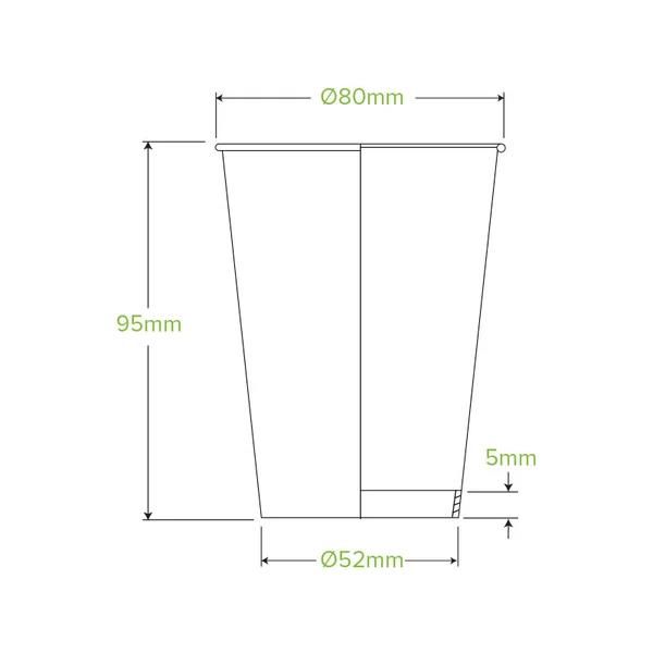 Christmas Series Single Wall BioCup Takeaway Coffee Cup 280ml / 8oz (80mm)