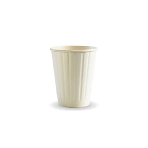 Double Wall Takeaway Coffee Cup 255ml / 8oz (80mm) BioCup White