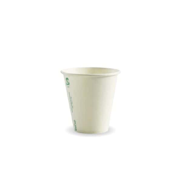 BIOBC8W90SA Single Wall Takeaway Coffee Cup 280ml / 8oz (90mm) BioCup White