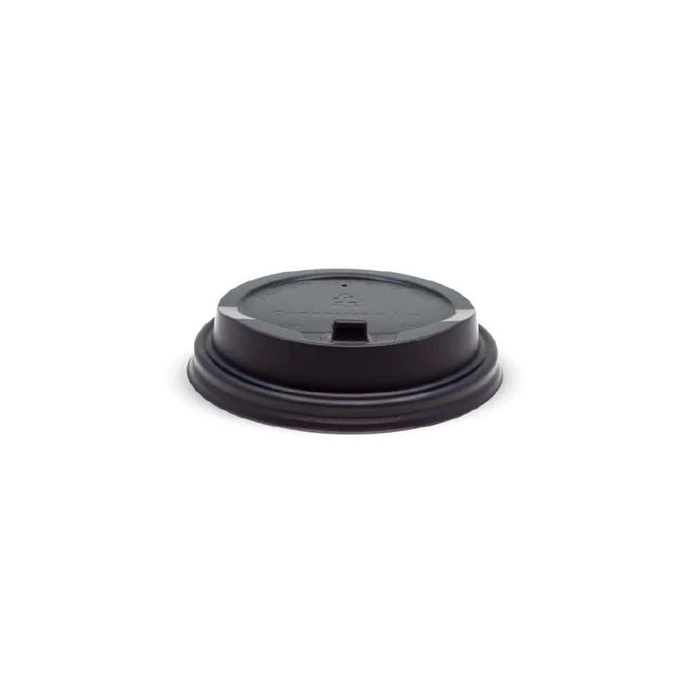 Reclosable Lid Suits (90mm) Takeaway Coffee Cup BioCup Black