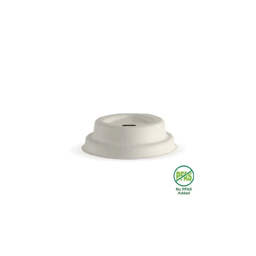 Pulp Lid Suits (63mm/4oz) Takeaway Coffee Cup BioCane Natural Plant Fibre