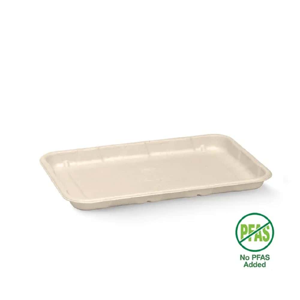 Produce Tray 208mmx136mm BioCane Natural Plant Fibre