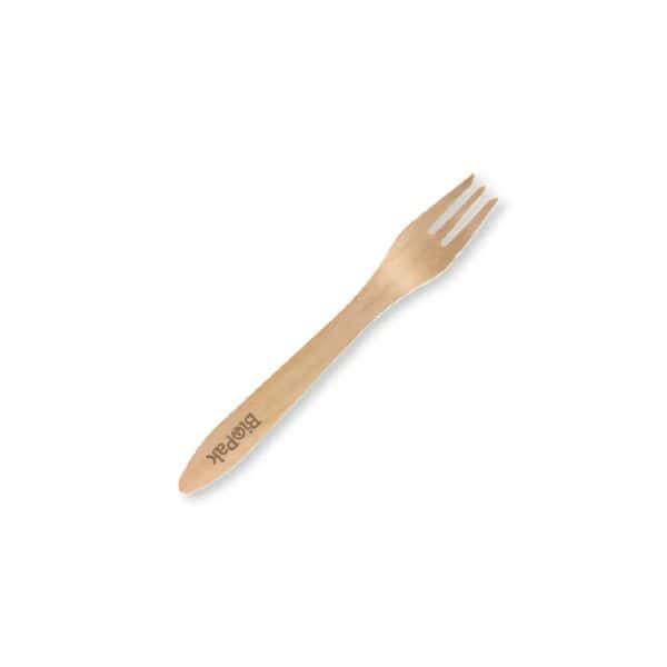 BIOHY19FCOATED Wooden Fork 190mm Coated BioPak