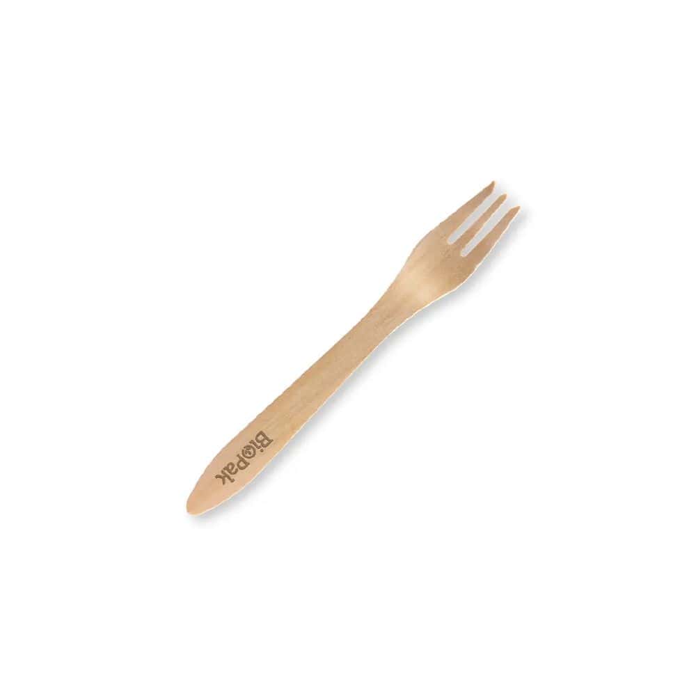 Wooden Fork 190mm Coated BioPak