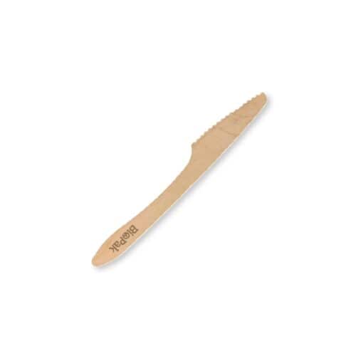 Wooden Knife 190mm Coated BioPak