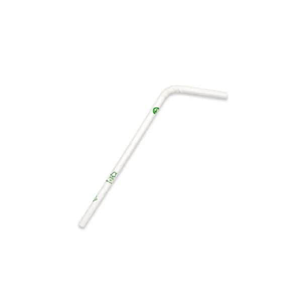 BIOJPPBS6X197BENDYW BioStraws Flexi 197mm (6mm) 3 Ply White