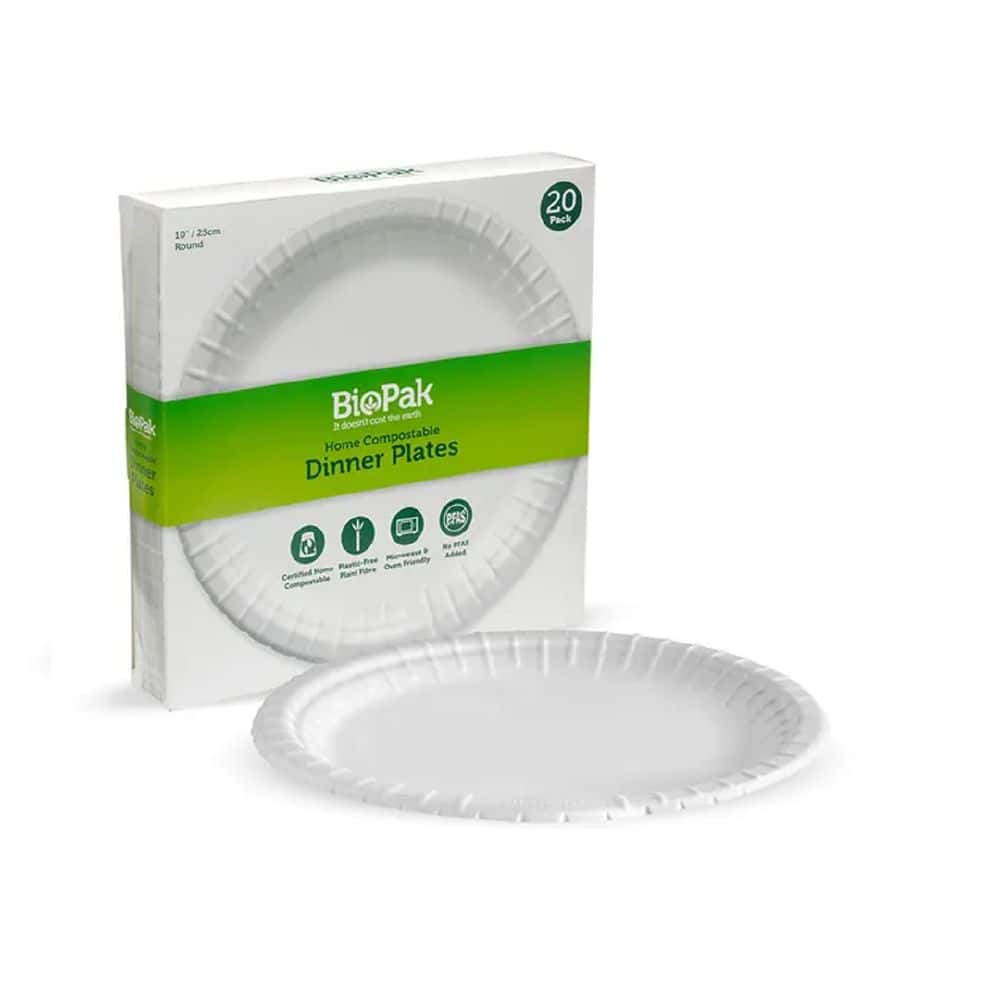 Dinner Plate 310mm (12") BioCane White Plant Fibre