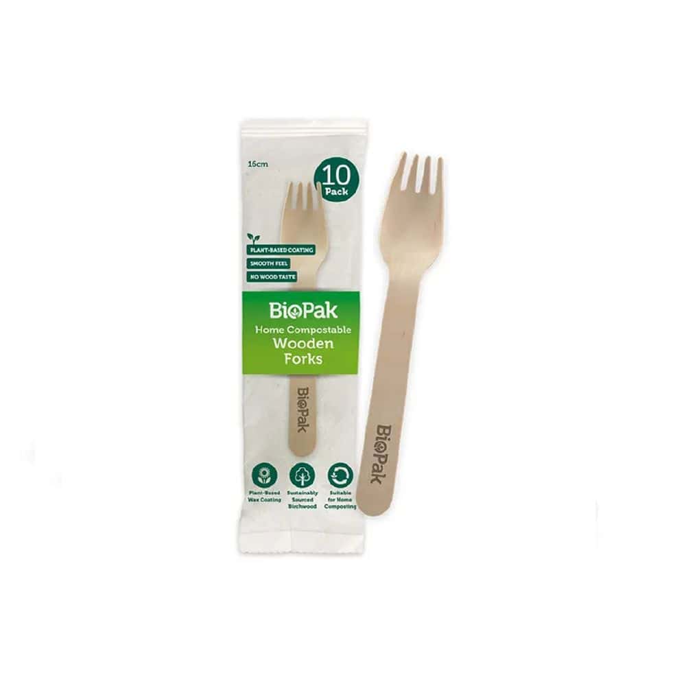 Wooden Fork 160mm Uncoated BioCutlery