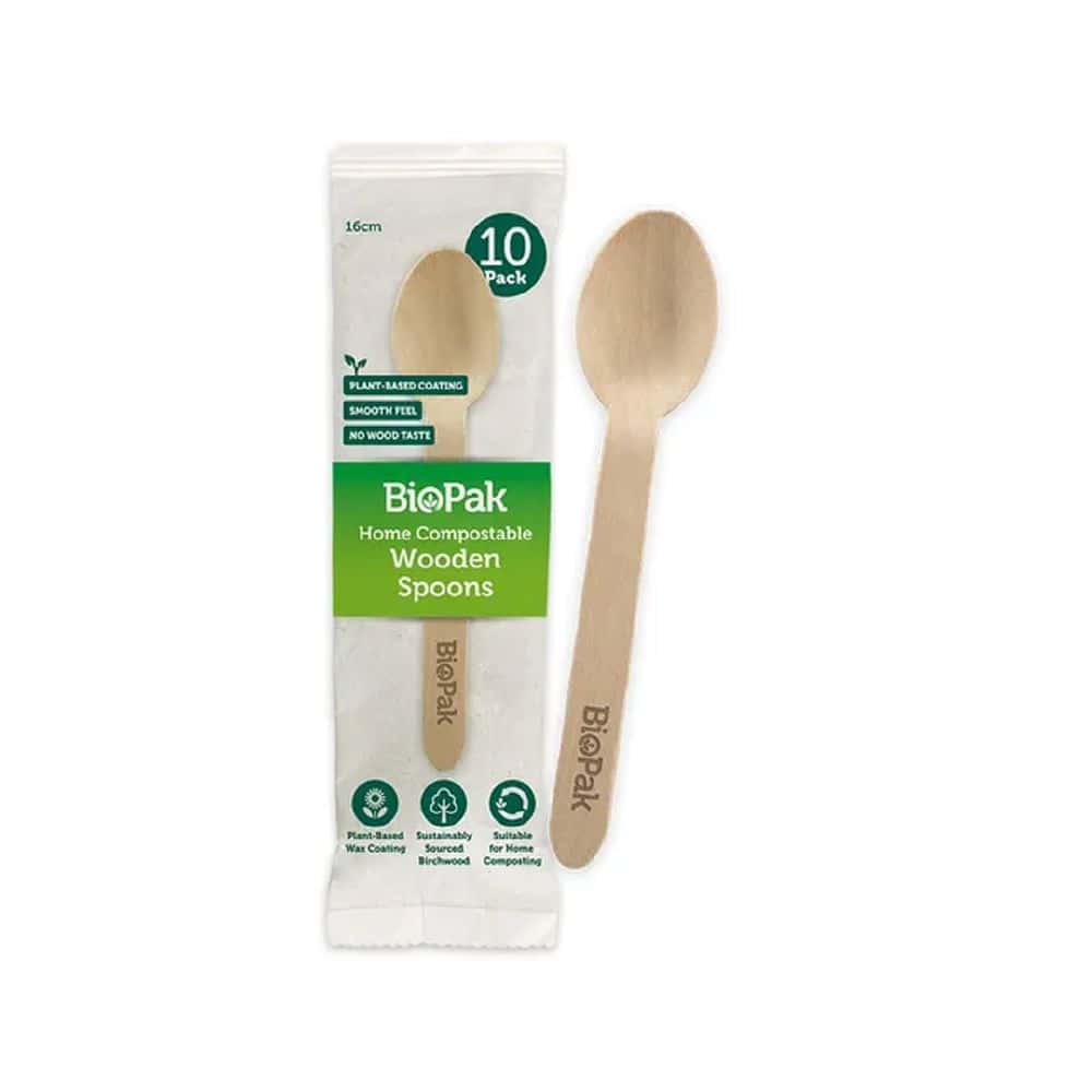 Wooden Spoon 160mm Uncoated BioCutlery