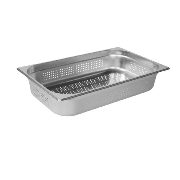 GN Euro Steam Pan Anti-Jam 1/1 x 100mm S/S Perforated