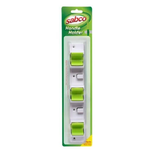 All Purpose Wall Mounted Broom Holder 25mm w/ Hooks