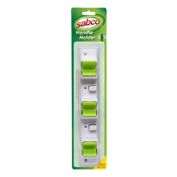 All Purpose Wall Mounted Broom Holder 25mm w/ Hooks