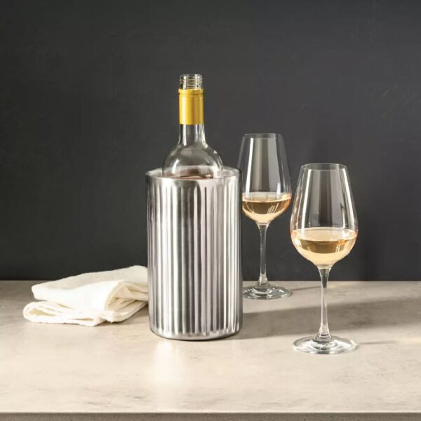 Wine Cooler 120mmx200mm Ribbed S/S Crown Barware