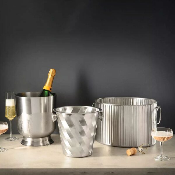 Wine Bucket 220mmx210mm Diamond S/S Crown Barware