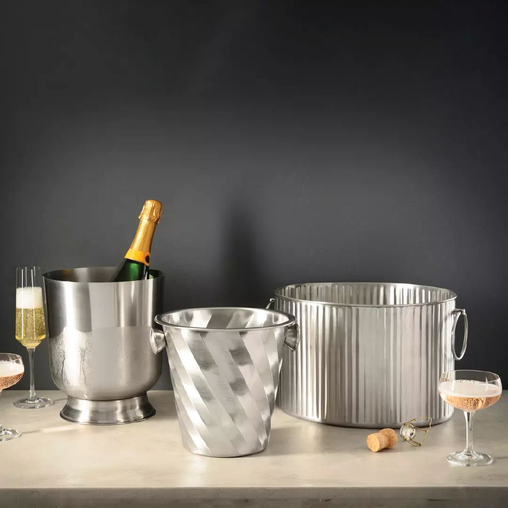 Wine Bucket 220mmx210mm Diamond S/S Crown Barware