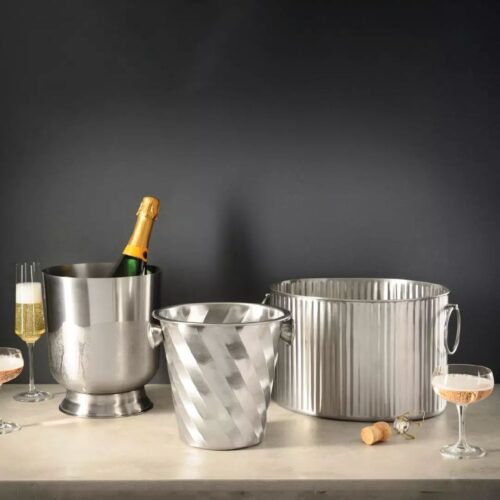 Beverage Tub 330x250x230mm Ribbed S/S Crown Barware