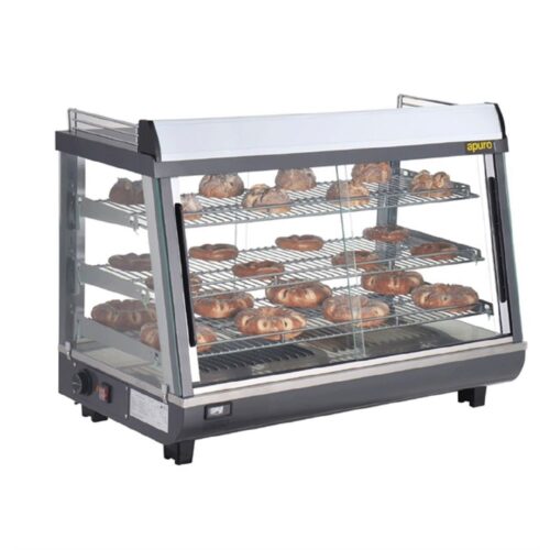 Apuro Front & Rear Door Heated Display Cabinet 136L 1.1kw