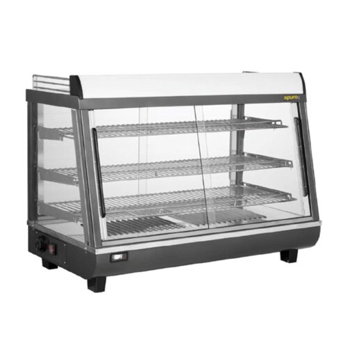 Apuro Front & Rear Door Heated Display Cabinet 136L 1.1kw